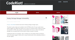Desktop Screenshot of coderiot.com